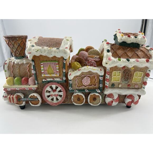Cracker Barrel Fiber Optic Lighted Christmas Express Train Ginger Bread Holiday - Picture 1 of 16